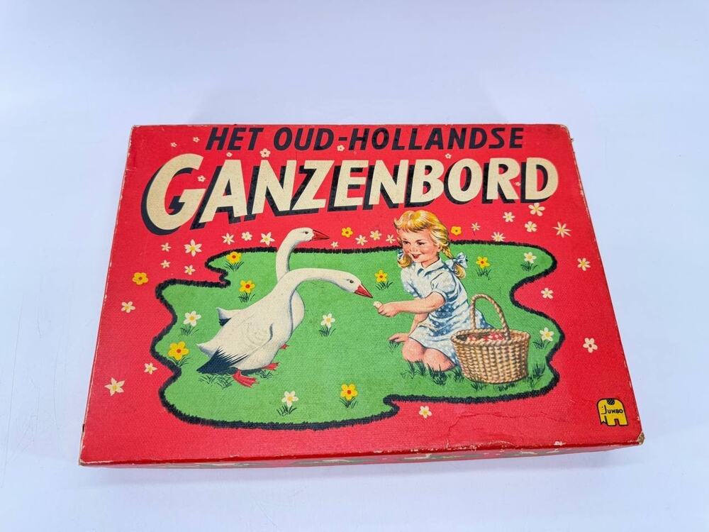 Vintage Jumbo Het Oud-Hollandse Ganzenbord Dutch Goose Board Game